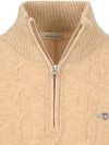 Gant Halfzip Lambswool Sweater Cable Beige