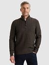 Vanguard Pullover Half Zip Wool Brown Model / Voorkant