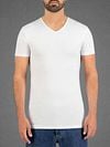 Garage Basic White V-Neck Model / Voorkant