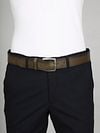 Suitable Leren Riem Groen Washed Model / Voorkant