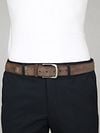 Suitable Belt Suede Leather Brown Model / Voorkant