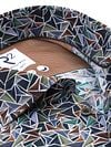 R2 Shirt Poplin Triangle Print Green Product / Detail