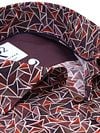 R2 Shirt Poplin Triangle Print Bordeaux Product / Detail