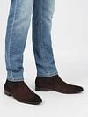 Suitable Chelsea Boot Suede Dark Brown Model / Zijkant