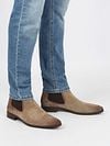 Suitable Chelsea Boot Suede Beige Model / Zijkant