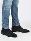 Suitable Chelsea Boot Suede Navy Model / Zijkant