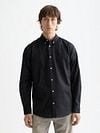 Scotch and Soda Core Oxford Overhemd Zwart Model / Voorkant