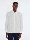 Scotch and Soda Linnen Overhemd Wit Model / Voorkant