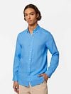 Scotch and Soda Linnen Overhemd Blue Model / Voorkant