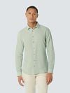 No Excess Shirt Linen Green Melange Model / Voorkant