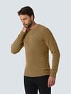 No Excess Pullover Ribknit Khaki Model / Voorkant