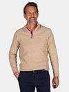 NZA Half Zip Sweater Ralph Beige Model / Voorkant