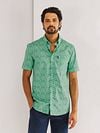 State Of Art Short Sleeve Shirt Leafs Green Model / Voorkant
