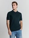 No Excess Half Zip Polo Shirt Navy Model / Voorkant