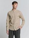 No Excess Overhemd Linnen Blend Beige Model / Voorkant