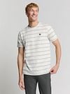 No-Excess T-Shirt Crewneck Jacquard Stripes Ecru Model / Voorkant