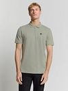 No Excess Half Zip Polo Shirt Piqué Green Model / Voorkant