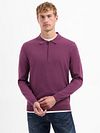 No Excess Polo Zip Pullover Dark Wine Model / Voorkant