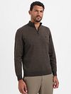 No Excess Half Zip Pullover Taupe Melange Model / Voorkant