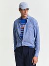 Gant Chemise Lin Bleu Model / Voorkant