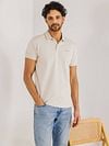 State of Art Poloshirt Piqué Greige Model / Voorkant