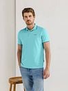 State of Art Poloshirt Piqué Light Blue Model / Voorkant