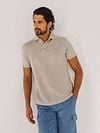 State of Art Poloshirt Piqué Melange Beige Model / Voorkant