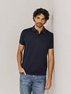 State of Art Poloshirt Mercerized Piqué Navy Model / Voorkant