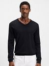 BOSS Pullover Melba Wool Dark Blue Model / Voorkant