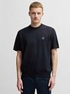 BOSS Knitted T-shirt Kanache Navy Model / Voorkant