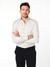 John Miller Shirt Check Beige Model / Voorkant