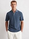 Marc O'Polo Polo Shirt Riva Terry Cloth Blue Model / Voorkant