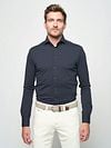 John Miller Shirt Hyperstretch Navy Model / Voorkant