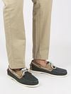 Sebago Deck Shoes Docksides Portland Navy Beige Model / Zijkant