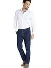 Club Of Comfort Chino Garvey Denim Mid Blue Model / Voorkant