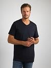 Slater 4-pack Basic Fit T-shirt V-neck Navy Model / Voorkant with Stefan