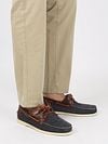 Sebago Deck Shoes Docksides Portland Navy Brown Model / Zijkant