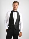 Tailcoat Waistcoat Black Model / Voorkant with Stefan