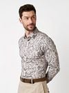 Desoto Chemise Corduroy Optics Beige Model / Voorkant