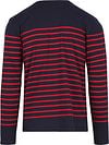 Armor-Lux Port-Louis T-Shirt Strepen Donkerblauw Rood Product / Achterkant