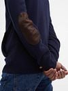 Barbour Cardigan Patch Navy Model / Zijkant