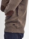 Barbour Mocker Sweater Wool Taupe Model / Zijkant