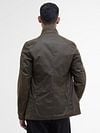 Barbour Veste Beacon Ciré Vert Olive Model / Achterkant