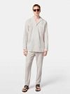 Scotch and Soda Chino Warren Linnen Greige Model / Voorkant