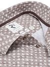 R2 Hemd Sorona Flower Druck Beige