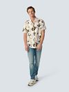 No Excess Short Sleeve Hemd Seersucker Beige Model / Voorkant