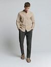 No Excess Hemd Leinen Blend Beige Model / Voorkant