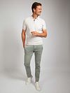Suitable Knitted Half Zip Polo Shirt Beige Model / Voorkant