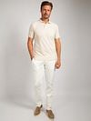 Suitable Mang Poloshirt Ecru  Model / Voorkant