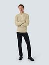 No Excess Halfzip Pullover Struktur Melange Beige Model / Voorkant